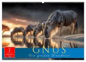 Roder / CALVENDO |  Gnus - die großen Wanderer (Wandkalender 2026 DIN A2 quer), CALVENDO Monatskalender | Sonstiges |  Sack Fachmedien