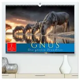 Roder / CALVENDO |  Gnus - die großen Wanderer (hochwertiger Premium Wandkalender 2026 DIN A2 quer), Kunstdruck in Hochglanz | Sonstiges |  Sack Fachmedien