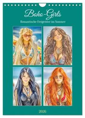 CALVENDO / Hurley |  Boho-Girls. Romantische Freigeister im Sommer (Wandkalender 2026 DIN A4 hoch), CALVENDO Monatskalender | Sonstiges |  Sack Fachmedien