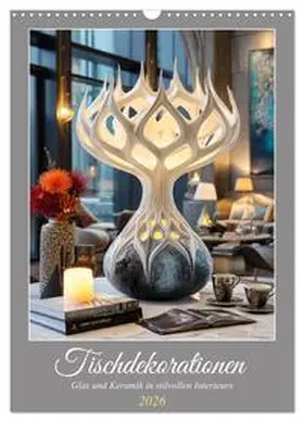 CALVENDO / Hurley |  Tischdekorationen. Glas und Keramik in stilvollen Interieurs (Wandkalender 2026 DIN A3 hoch), CALVENDO Monatskalender | Sonstiges |  Sack Fachmedien