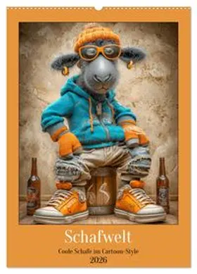CALVENDO / Hurley |  Schafwelt. Coole Schafe im Cartoon-Style (Wandkalender 2026 DIN A2 hoch), CALVENDO Monatskalender | Sonstiges |  Sack Fachmedien