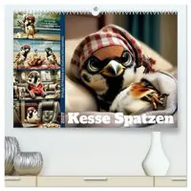 CALVENDO / Löwer |  Kesse Spatzen (hochwertiger Premium Wandkalender 2027 DIN A2 quer), Kunstdruck in Hochglanz | Sonstiges |  Sack Fachmedien
