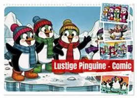 CALVENDO / Irmer |  Lustige Pinguine - Comic (Wandkalender 2027 DIN A3 quer), CALVENDO Monatskalender | Sonstiges |  Sack Fachmedien