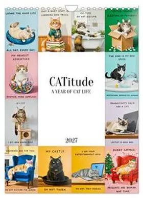 CALVENDO / Melas |  CATitude A YEAR OF CAT LIFE (Wall Calendar 2027 DIN A4 portrait), CALVENDO 12 Month Wall Calendar | Sonstiges |  Sack Fachmedien
