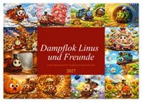 CALVENDO / Blue |  Dampflok Linus und Freunde (Wandkalender 2027 DIN A2 quer), CALVENDO Monatskalender | Sonstiges |  Sack Fachmedien