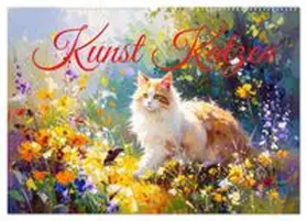 CALVENDO / Hauer |  Kunst Katzen (Wandkalender 2027 DIN A2 quer), CALVENDO Monatskalender | Sonstiges |  Sack Fachmedien