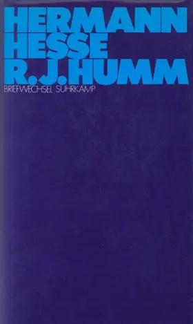 Michels / Hesse / Humm | Briefwechsel Hesse/ Humm | Buch | 978-3-518-03090-5 | www.sack.de