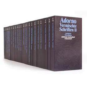 Adorno / Tiedemann |  Gesammelte Schriften in 20 Bänden | Buch |  Sack Fachmedien