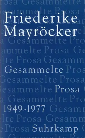 Mayröcker / Beyer |  Gesammelte Prosa | Buch |  Sack Fachmedien