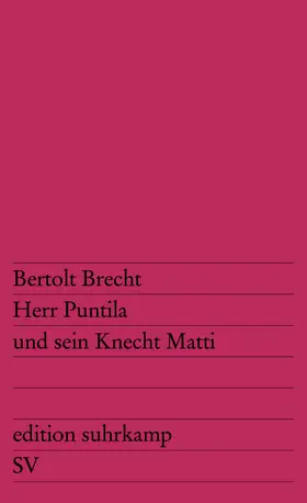 Brecht | Herr Puntila und sein Knecht Matti | Buch | 978-3-518-10105-6 | www.sack.de