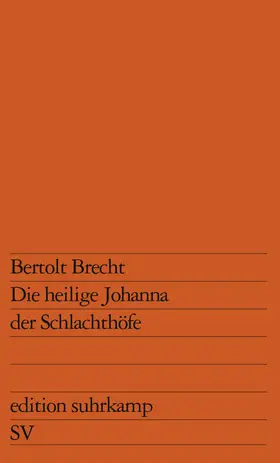 Brecht |  Die heilige Johanna der Schlachthöfe | Buch |  Sack Fachmedien