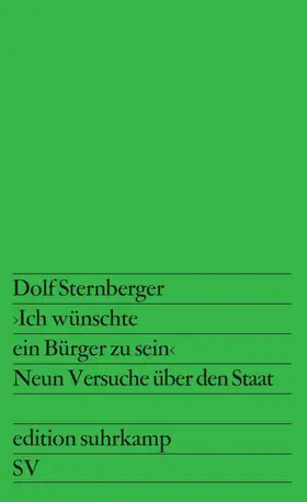 Sternberger |  ›Ich wünschte ein Bürger zu sein‹ | Buch |  Sack Fachmedien
