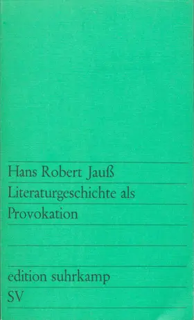 Jauß |  Literaturgeschichte als Provokation | Buch |  Sack Fachmedien
