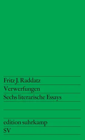 Raddatz |  Verwerfungen | Buch |  Sack Fachmedien
