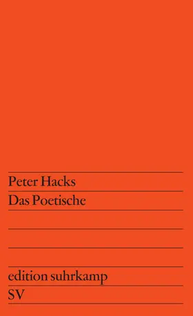 Hacks |  Das Poetische | Buch |  Sack Fachmedien