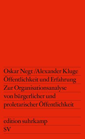 Kluge / Negt |  Öffentlichkeit und Erfahrung | Buch |  Sack Fachmedien
