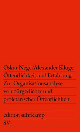 Kluge / Negt |  Öffentlichkeit und Erfahrung | Buch |  Sack Fachmedien