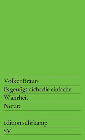 Braun |  Es genügt nicht die einfache Wahrheit | Buch |  Sack Fachmedien