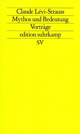 Lévi-Strauss / Reif |  Mythos und Bedeutung | Buch |  Sack Fachmedien