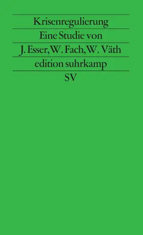 Väth / Esser / Fach |  Krisenregulierung | Buch |  Sack Fachmedien