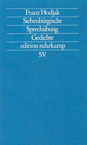 Hodjak | Siebenbürgische Sprechübung | Buch | 978-3-518-11622-7 | sack.de