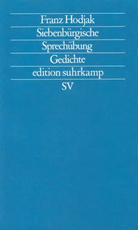 Hodjak | Siebenbürgische Sprechübung | Buch | 978-3-518-11622-7 | sack.de