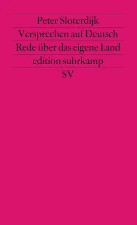 Sloterdijk |  Versprechen auf Deutsch | Buch |  Sack Fachmedien
