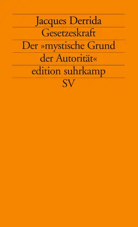 Derrida |  Gesetzeskraft | Buch |  Sack Fachmedien