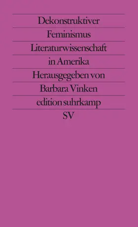 Vinken |  Dekonstruktiver Feminismus | Buch |  Sack Fachmedien