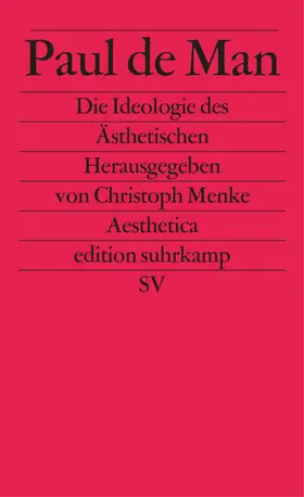 Man / Bohrer / Menke |  Die Ideologie des Ästhetischen | Buch |  Sack Fachmedien
