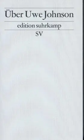 Fellinger |  Über Uwe Johnson | Buch |  Sack Fachmedien
