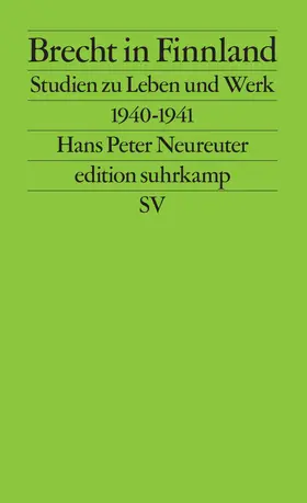 Neureuter |  Brecht in Finnland | Buch |  Sack Fachmedien