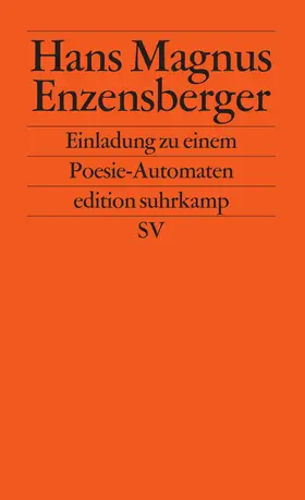Enzensberger |  Einladung zu einem Poesie-Automaten | Buch |  Sack Fachmedien