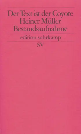 Schulte / Mayer |  Der Text ist der Cojote | Buch |  Sack Fachmedien