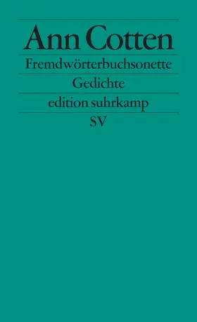 Cotten |  Fremdwörterbuchsonette | Buch |  Sack Fachmedien