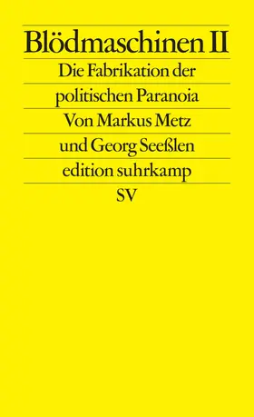 Metz / Seeßlen |  Blödmaschinen II | Buch |  Sack Fachmedien