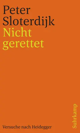 Sloterdijk |  Nicht gerettet | Buch |  Sack Fachmedien