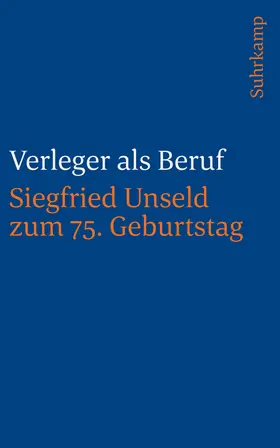Verleger als Beruf | Buch | 978-3-518-24420-3 | sack.de