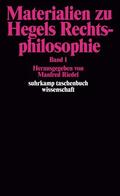 Riedel / Hegel |  Materialien zu Hegels Rechtsphilosophie I | Buch |  Sack Fachmedien