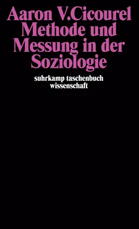 Cicourel |  Methode und Messung in der Soziologie | Buch |  Sack Fachmedien