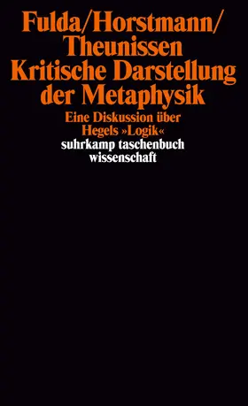 Fulda / Theunissen / Horstmann |  Kritische Darstellung der Metaphysik | Buch |  Sack Fachmedien