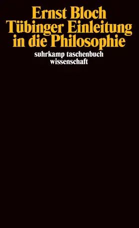 Bloch |  Tübinger Einleitung in die Philosophie | Buch |  Sack Fachmedien
