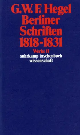 Hegel |  Werke in 20 Bänden mit Registerband | Buch |  Sack Fachmedien