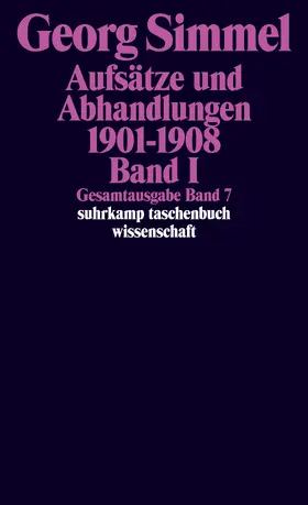 Simmel / Kramme / Rammstedt |  Aufsätze und Abhandlungen 1901-1908. Band I | Buch |  Sack Fachmedien