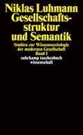 Luhmann |  Gesellschaftsstruktur und Semantik 1 | Buch |  Sack Fachmedien