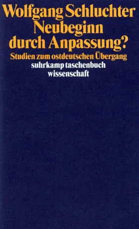 Schluchter |  Neubeginn durch Anpassung? | Buch |  Sack Fachmedien