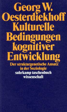 Oesterdiekhoff |  Kulturelle Bedingungen kognitiver Entwicklung | Buch |  Sack Fachmedien