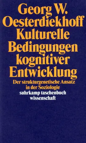 Oesterdiekhoff |  Kulturelle Bedingungen kognitiver Entwicklung | Buch |  Sack Fachmedien