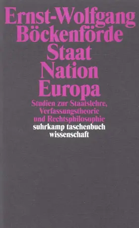 Böckenförde |  Staat, Nation, Europa | Buch |  Sack Fachmedien