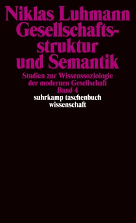 Luhmann |  Gesellschaftsstruktur und Semantik | Buch |  Sack Fachmedien